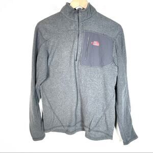 The North Face gray fleece half zip jacket men’s size small S B177